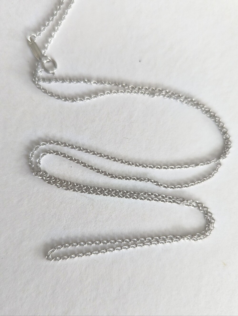 Tiffany's 18K White Gold Link Chain 18"